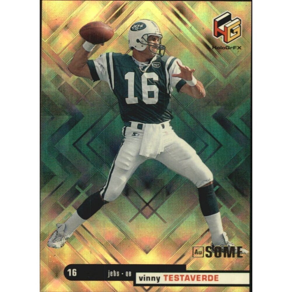 1999 Upper Deck HoloGrFX Ausome New York Jets Football Card #41 Vinny Testaverde